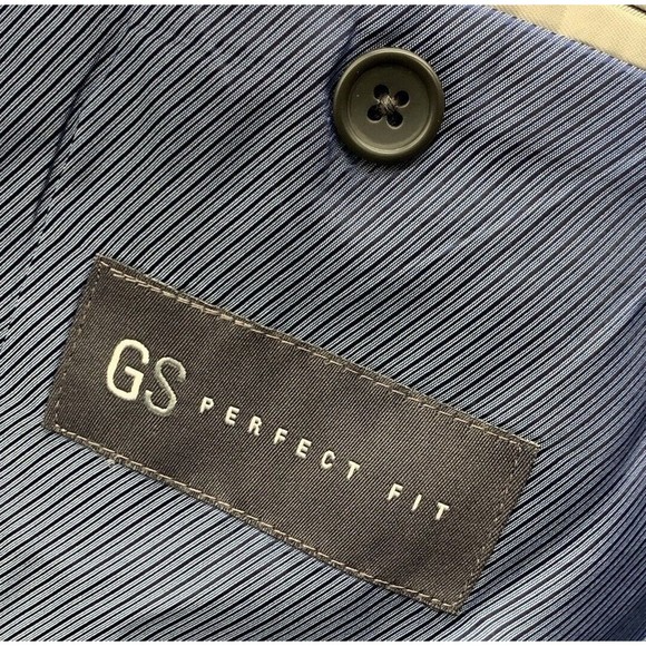 GS Perfect Fit Blazer Mens Size 58 Long Gray Notch Single Vented 4 Button Sleeve - Picture 9 of 16